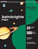 Wausau Astrobrights Heavy Duty Paper, 24 lb, 8.5 x 11 Inches, Gamma Green, 500 Sheets (22548)