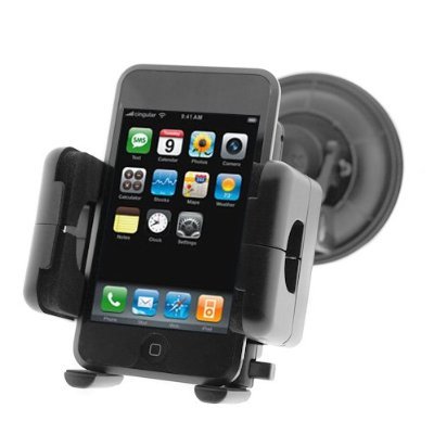 Fosmon Windshield Car Mount Holder with Large Suction Cup for Apple iPhone 4 / iPhone 4G HD Smartphone