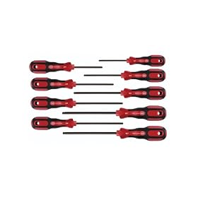 Wiha 46799 3K Ball End Hex Drivers with SoftGrip Handles, 9-Piece