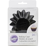 Wilton 415-0672 24-Pack Wave Baking Cup, Standard, Black
