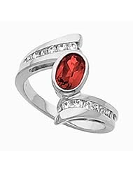 14K White Gold Ruby and Diamond Ring -- LIFETIME WARRANTY