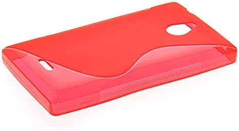 Nokia X2 Dual SIM Case,ONEWIND [Red] RED New Beautiful Lines Design Silicone Soft Case Cover For Nokia X2 Dual SIM