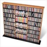 Triple Media Tower - Oak/Black