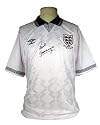 Exclusive Signed Paul Gascoigne Official World Cup 1990 England Shirt with WorldCup Embroidery