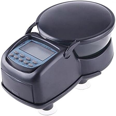 Honyi Digital Aquarium Automatic Pond 4 Feeding Times Setup Fish Tank Food Feeder Feeding Timer (Black)