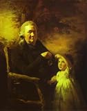 Raeburn, Sir Henry - Portrait of John Tait and His Grandson. Hand Painted Reproduction Oil on canvas