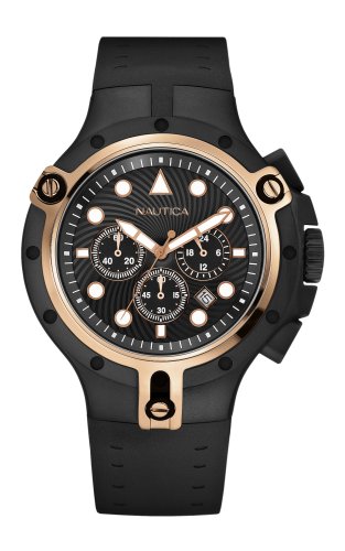 Nautica Men's 21002G NSR-06 Black Resin Chronograph Watch