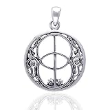 Sacred Chalice Well Symbol of Avalon in Glastonbury Sterling Silver Pendant