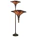 Warehouse of Tiffany 113+BB75B Large Tiffany-style Golden Amber Torchiere, Red