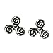 Celtic Triskelion Triple Spiral -Stud Earrings title=