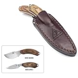Lone Wolf Mountainside Skinner and Caper Hunting Knife Combo with Leather Sheath (Black )