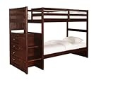 Ranch Cappuccino Chest End Step Twin/Twin Bunk Bed