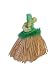 Hawaiian Wine Bottle Hula Skirt Outfit & 4 Hula Dancer Glass Charms Gift Set