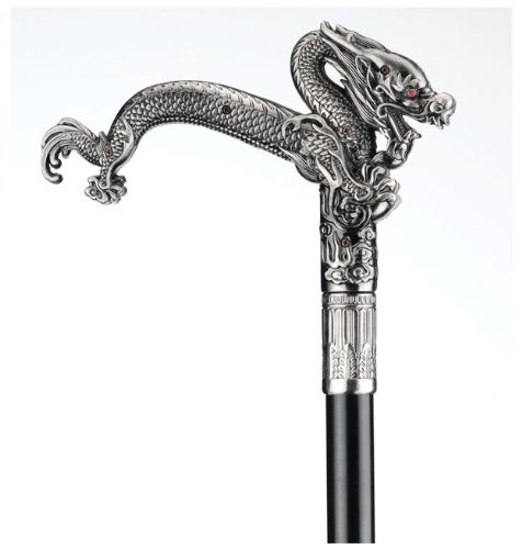 Collectible Gentlemens Dragon Walking Stick with Sword