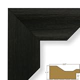 11x14 Picture Frame / Poster Frame 2.5" Wide Distressed Black Wood Frame (2.5DRIFTWOODBK)