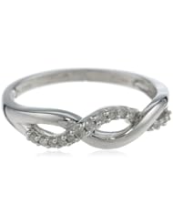 10k Gold Diamond Infinity Twist Ring (1/6 cttw, I-J Color, I3 Clarity)