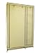 Kitchen & Housewares : Beige double canvas wardrobe for clothes shoes portable storage