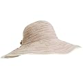 Adi Designs Taupe 5 in. Brim Spiral Ribbon Sun Hat