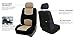 FH Group Car Seat Cover Striking Striped Front Pair Set Car Seat Covers Airbag Compatible, Beige and Black with Gift Universal Fit Interior Accessories for Cars Trucks and SUVs