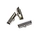 20mm or 3/4 inch Ribbon Clamp Crimps with Loop - Silver