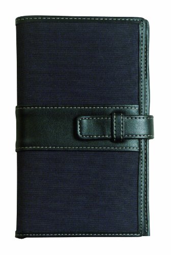 Day-Timer Soft-Flex Twill Personal Organizer Starter Set, Slip-Tab Closure, Holds 3.5 x 6.5 Inch Pages, Black (D44337)