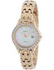 Seiko Womens SUT086 Excelsior Solar Swarovski Crystals Japanese Quartz Watch