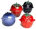 Le Creuset Stoneware Berry Gift Set of 4 Petite Berry Casseroles, Strawberry, Blueberry, Raspberry & Blackberry