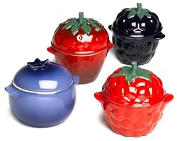 Le Creuset Stoneware 4-Piece Petite Berry Casserole Set, Assorted Colors