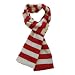 Soft Knit Striped Scarf - Red & White