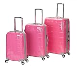 Rockland Luggage Celebrity 3 Piece Luggage Set, Pink, One Size
