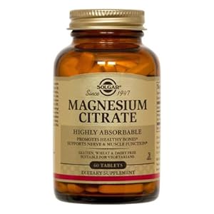 Solgar Magnesium Citrate Tablets, 120 Count