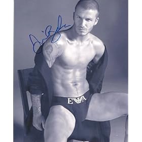  Shirtless David Beckham Signed Underwear Ad 8x10 Photo