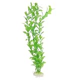 Jardin plástico Acuario Hoja plantas ornamentales, de 13 pulgadas, Verde