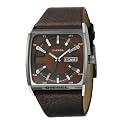 DIESEL 50 METER BROWN LEATHER BAND MENS WATCH - DZ1254