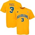 adidas New Orleans Hornets #3 Chris Paul Gold Net Players T-shirt