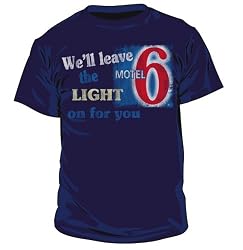 Motel 6 Leave the Light On Navy T-shirt Tee