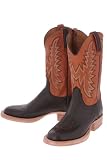 Lucchese 'T4402' Deertan Cowboy Boots H/D Mens - Black