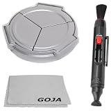 Auto Lens Cap Kit for PANASONIC Lumix DMC-LX5 and LEICA D-LUX 5, Includes: Auto Lens Cap (Silver) + Professional LCD and Lens Pen Cleaner + Premium Goja Microfiber Cleaning Cloth