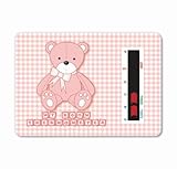 Baby Bear Room Nursery Thermometer (Pink) - To help you maintain a safe temperature for your baby or toddler - New Liquid Crystal Technology.