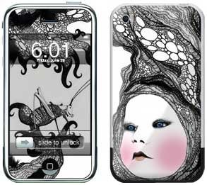 Garden Design Protective Skin Decal Sticker for Apple iPhone (2G)