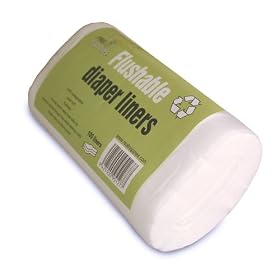 Real Nappies Bioliner Flushable Diaper Liners, 100 Sheets