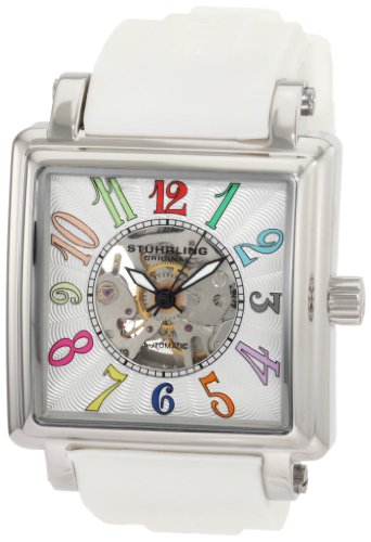 Stuhrling Original Women's 149GL.121P2 Vogue Ozzie Sport Automatic Skeleton Silver Dial Watch Set