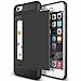 iPhone 6S Case, MIZOO [Black]- [Wallet Card Slot][Heavy Duty Protection] For Apple iPhone 6 6S 4.7 with FREE [Tempered Glass Screen Protector] (Black/Black)