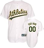 MLB Men's Oakland A's Replica Jersey Personalized (White, 44/Large)