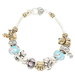 Cat Theme Designer Style Bead Charm Bracelet