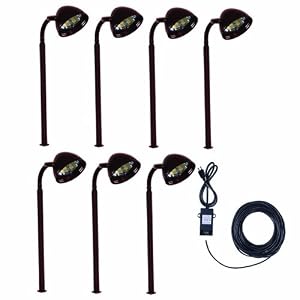 Westinghouse 371817-78P Grande Torpedo HI-Intensity Spotlight LED Landscape Lighting Set, 7 Piece by
