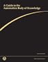 A Guide to the Automation Body of Knowledge