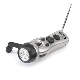 Gelert TOR307 3 Led / 2 Fn Wind Up Torch & Radio Silver / Black