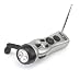 Gelert TOR307 3 Led / 2 Fn Wind Up Torch & Radio Silver / Black