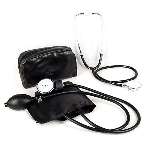 Aneroid Sphygmomanometer Blood Pressure Presecure Monitor Meter with Free Stethoscope